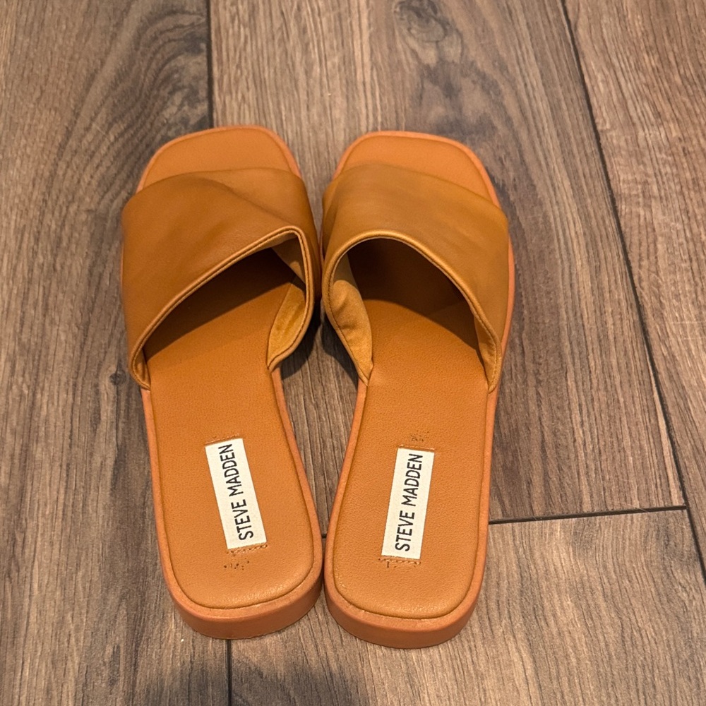 Steve Madden Orange Slide Sandals
